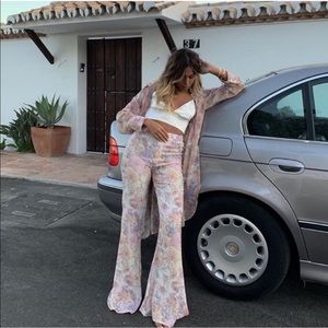 Zara | Pants u0026 Jumpsuits | Zara S Floral Printed Flare Pants | Poshmark
